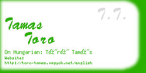 tamas toro business card